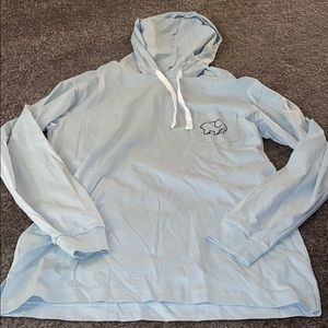 Ivory Ella light blue pocketed sweatshirt